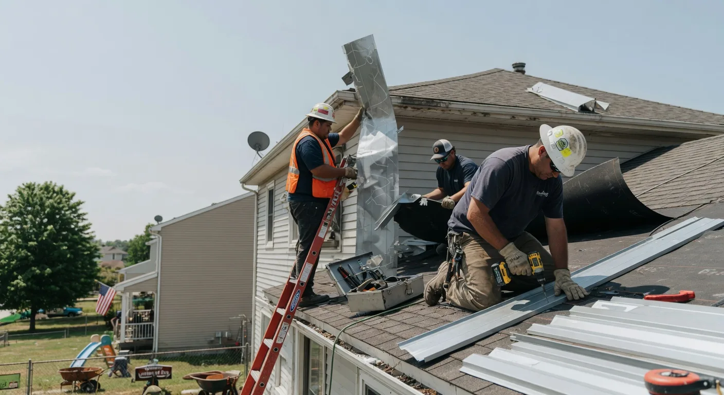 Storm Damage Metal Roof Repair in Machias, NY